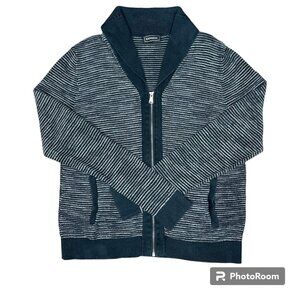 EXPRESS Men's Waffle Knit Shawl Collar Zip up Sweater- Size‎ L